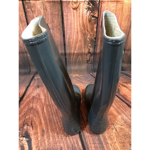 Hunter W23616 Original Gloss Tall Gray/Blue Rain Boots Womens 5 (v5p) - Picture 4 of 12